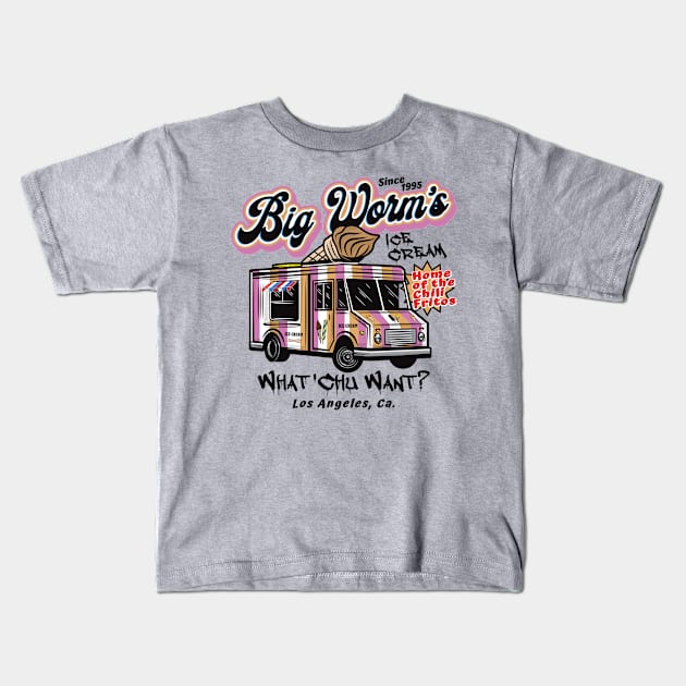 Big Worm's Ice Cream  Friday movie Kids T-Shirt by Alema Art